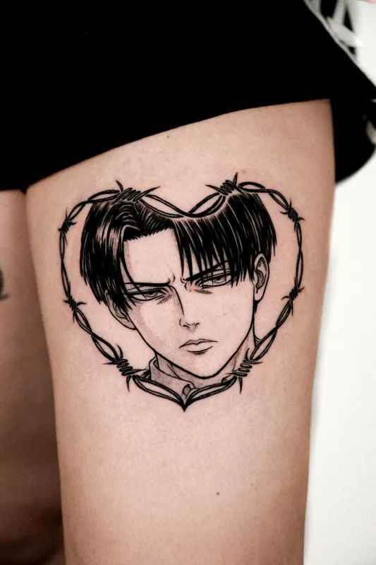 Anime Tattoo von Chibi — Rurouni Kenshin Samurai in Farbe, Memorink Heilbronn